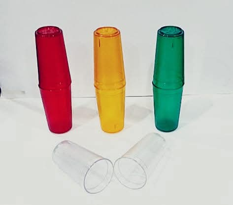 Stackable Acrylic Glasses Pack Of 6 & 12  Unbreakable and Vibrant Glass